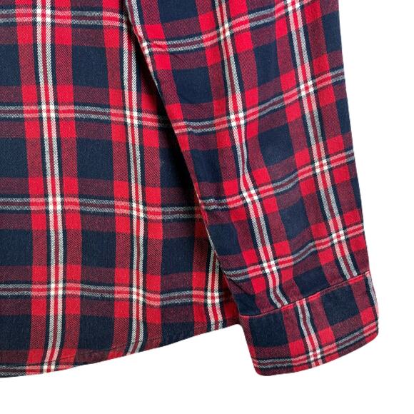 GENUINE MERCHANDISE Boston Red Sox Long Sleeve Button Front Red Flannel Shirt - Picture 4 of 11